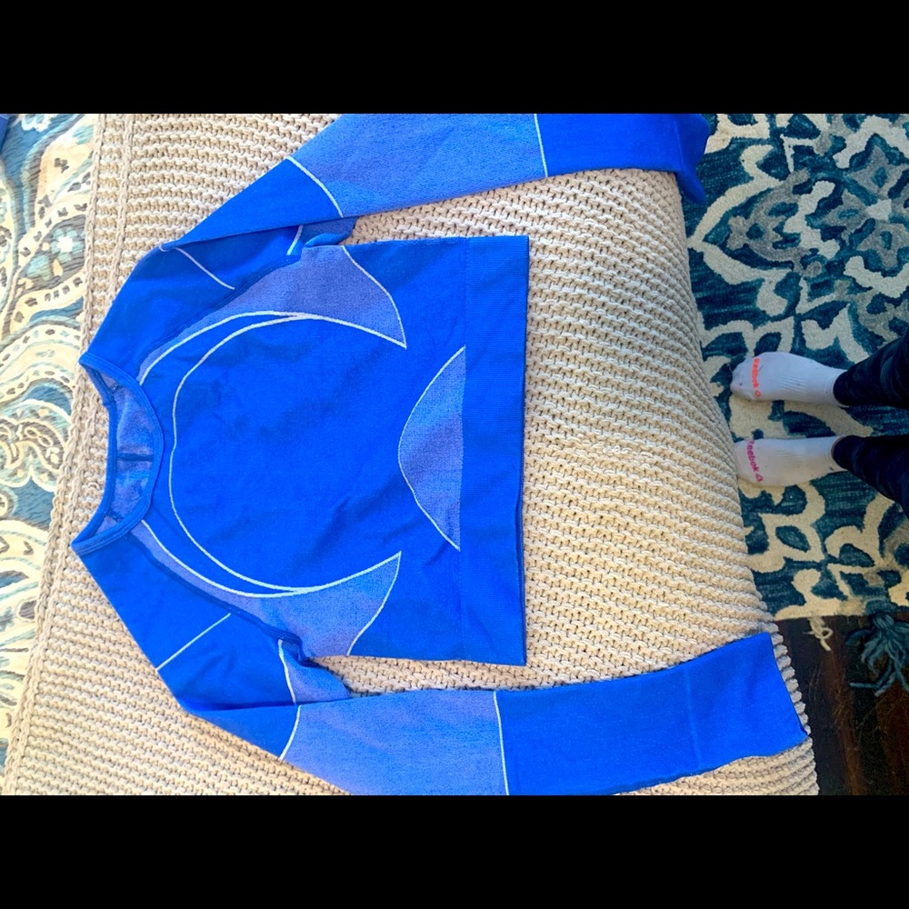 Blue workout top from shein.